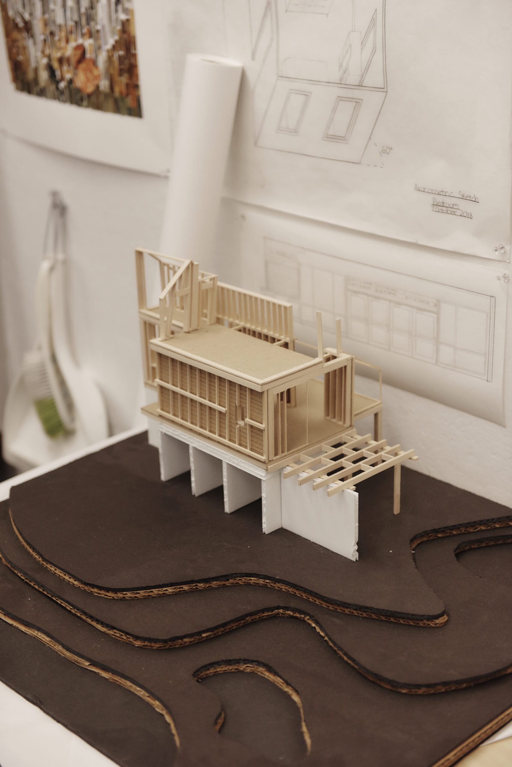 Architectural Model made of balsa wood