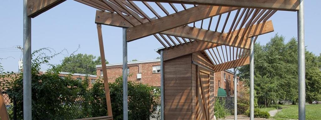 Outdoor structure at the Haley Charter School