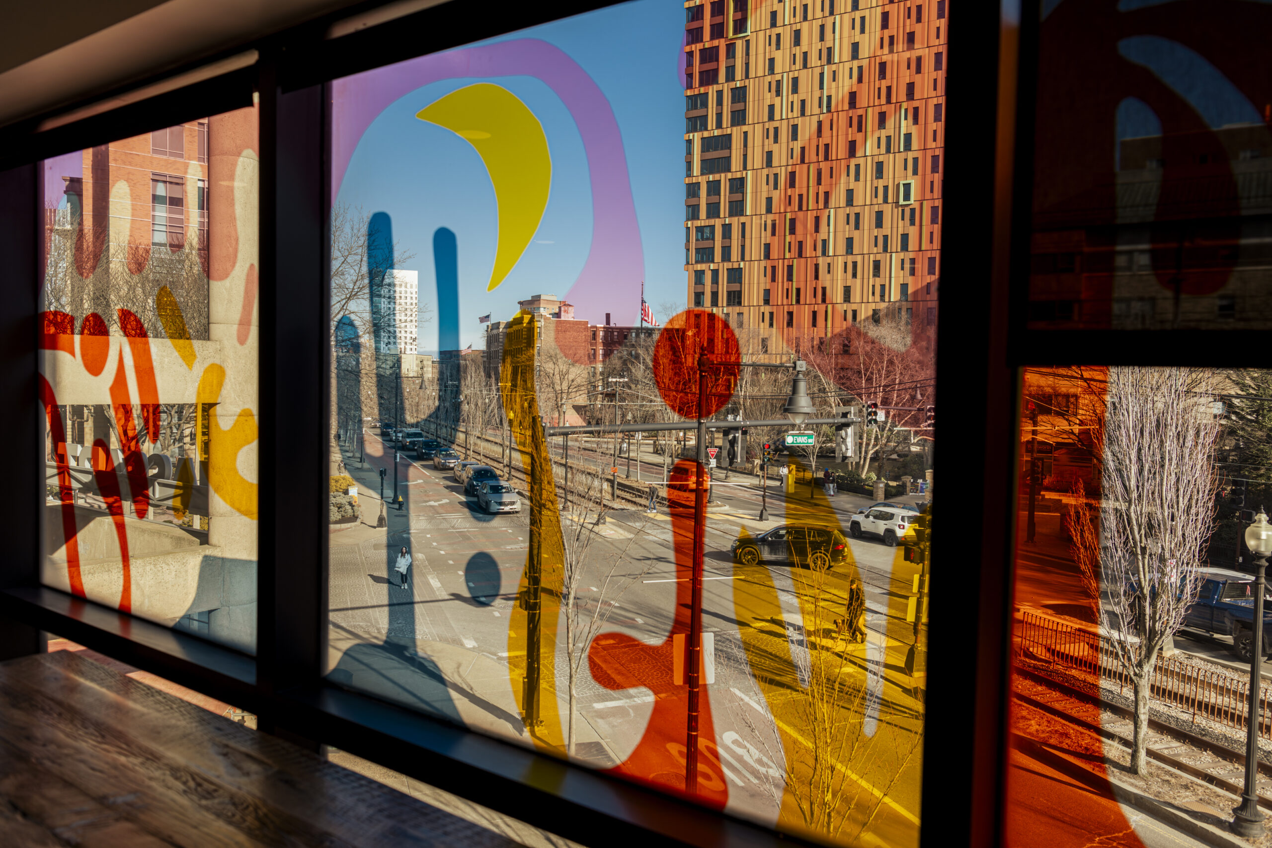 looking through a decorated window