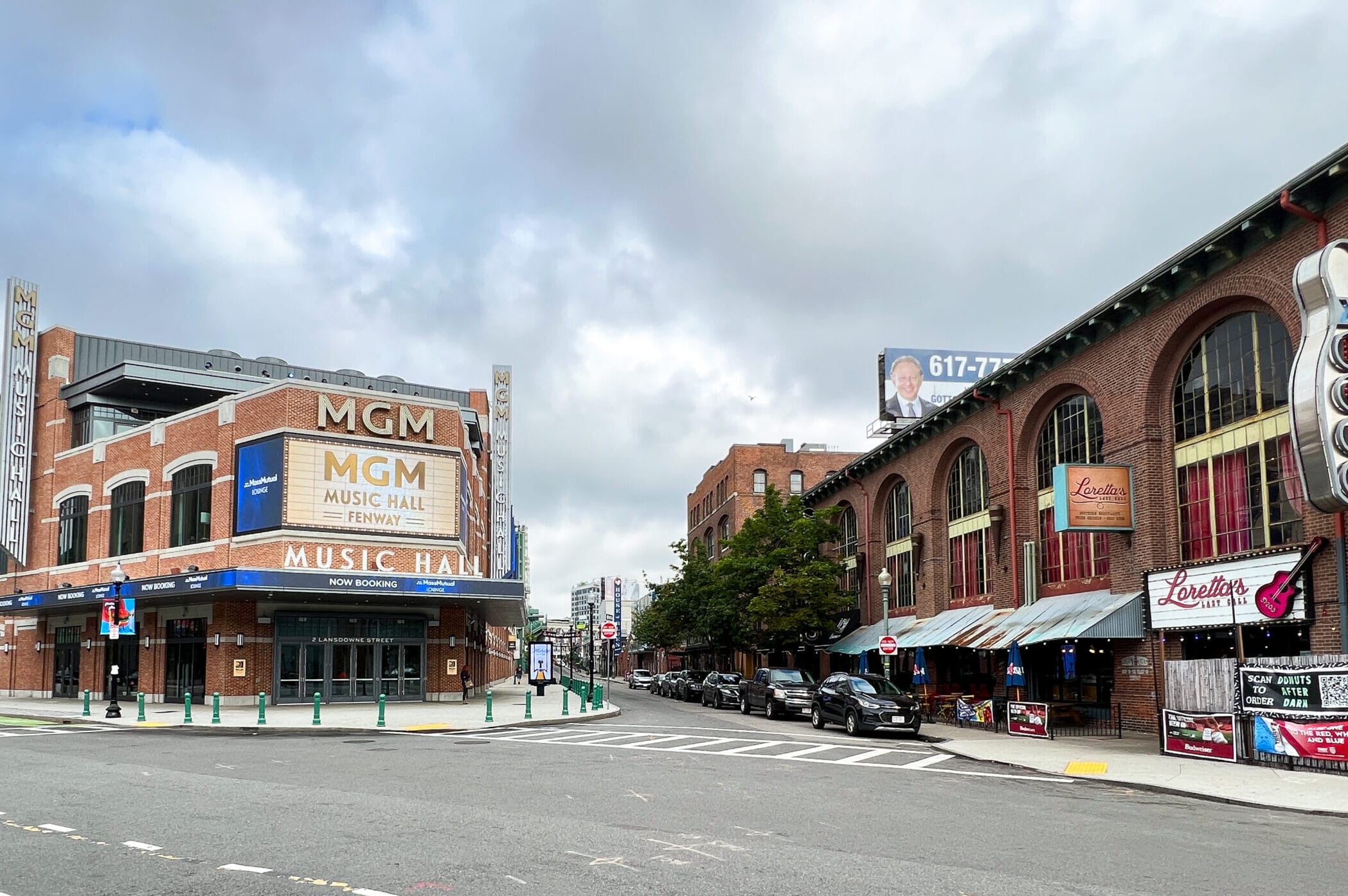 MGM Theatre in the Fenway, looking up Landsdowne Street