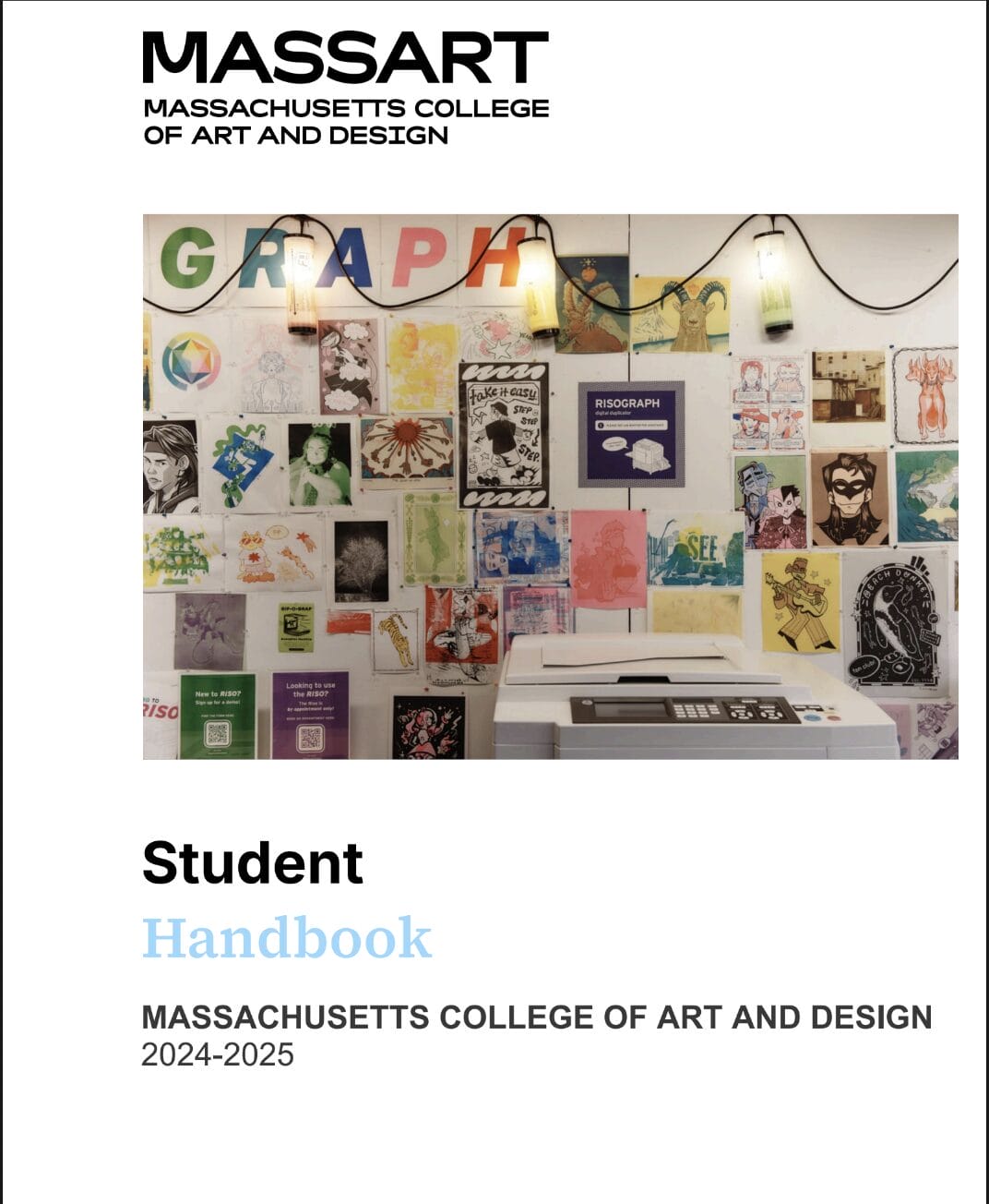 cover of the student handbook